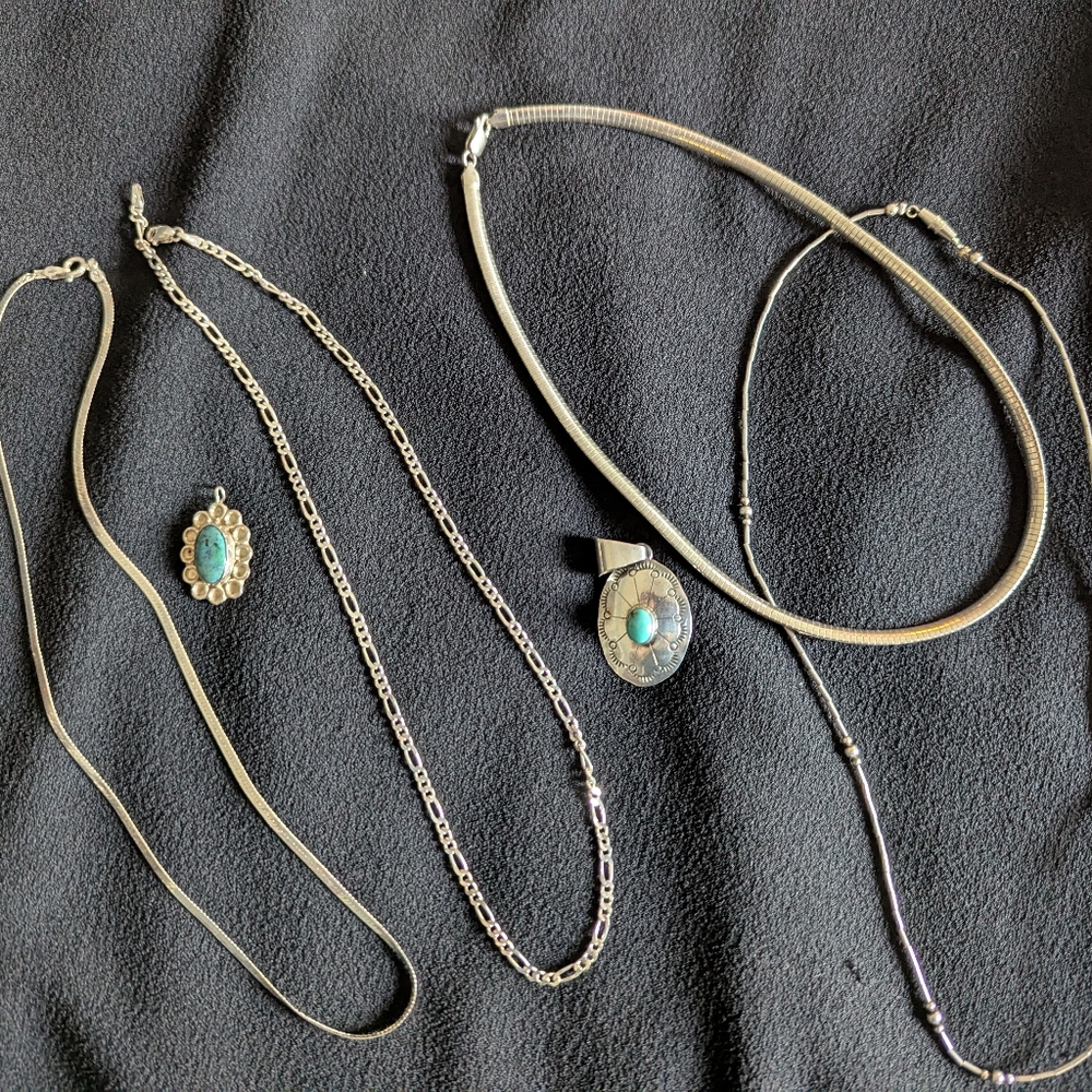 Silver and Turquoise Jewelry Set